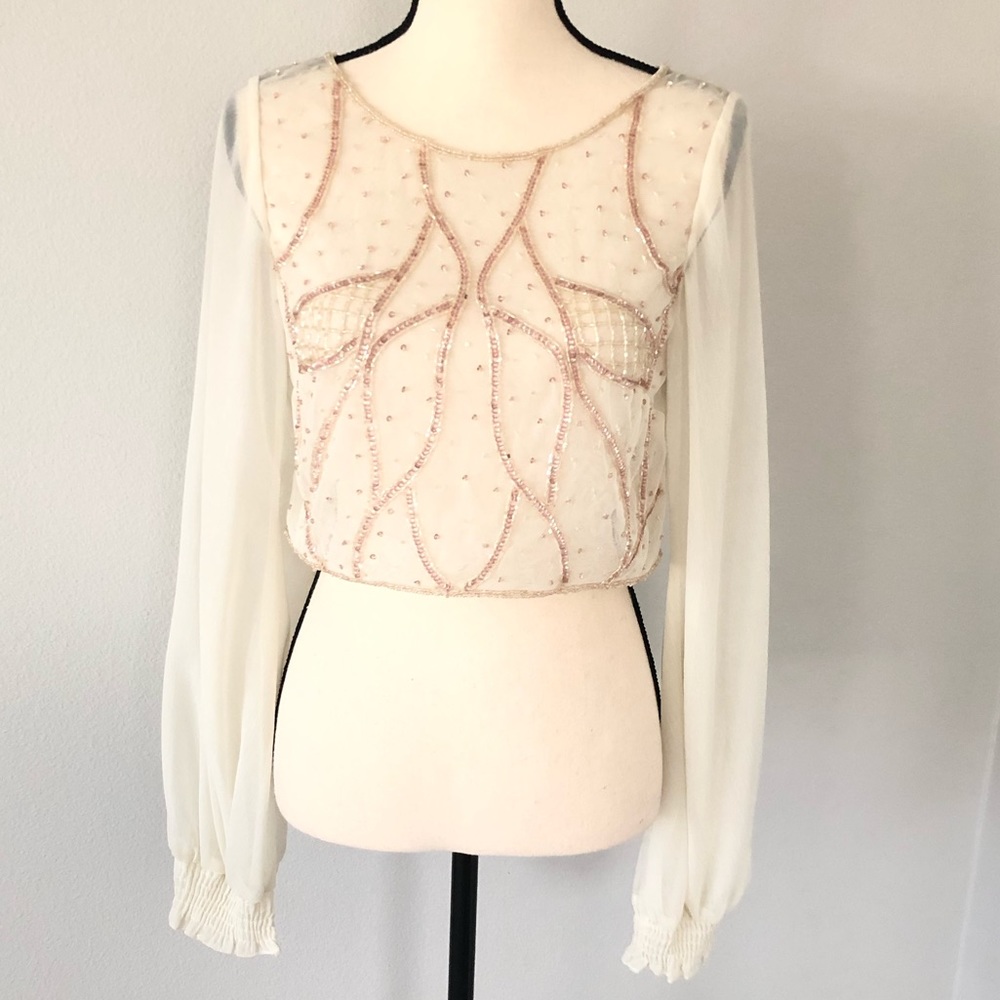 Gorgeous beaded crop top